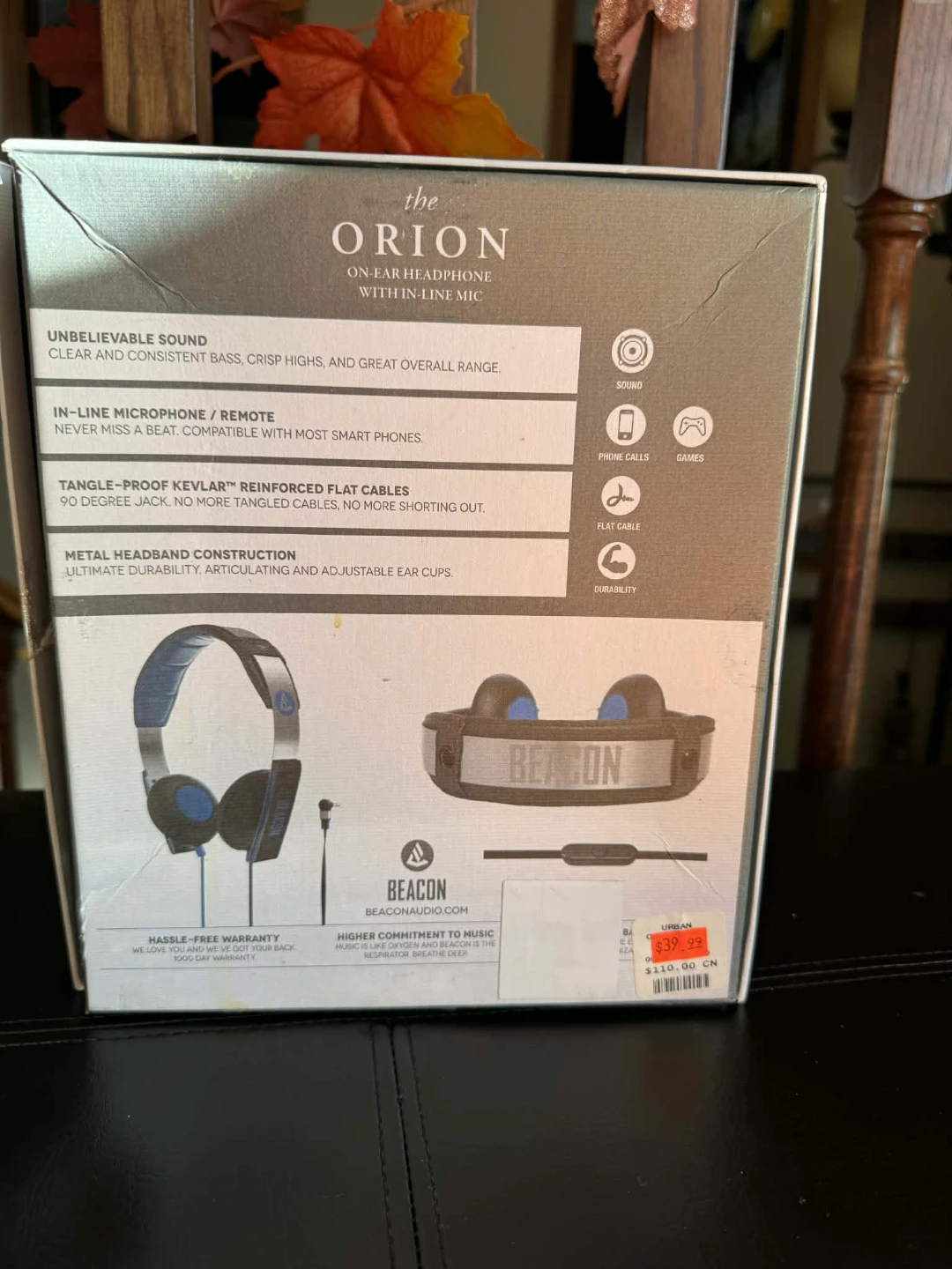 Beacon Orion On-Ear Headphones with In-Line Mic - photo 3