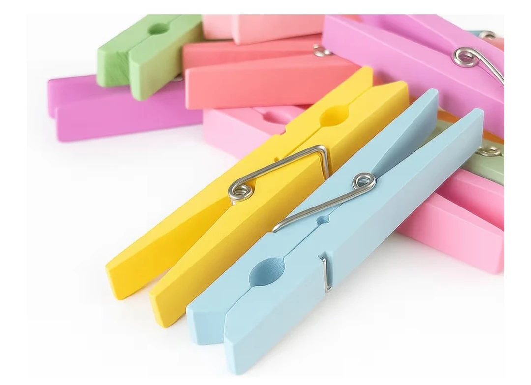 Wooden Clothes Pins, 50 Pack, Pastel, Clothes Pins Wooden - photo 4