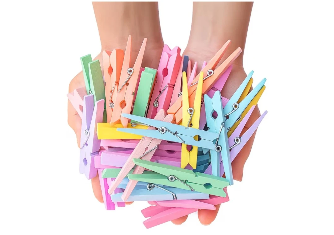 Wooden Clothes Pins, 50 Pack, Pastel, Clothes Pins Wooden - photo 5