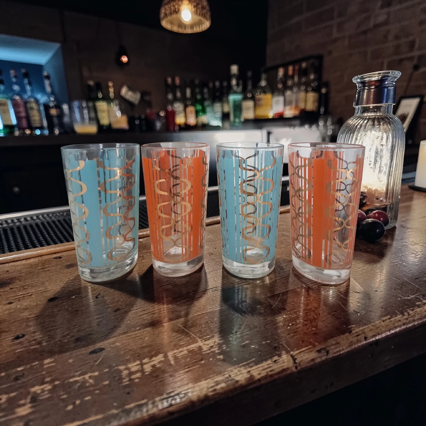 Set of 4 Mid-Century Style Tumblers