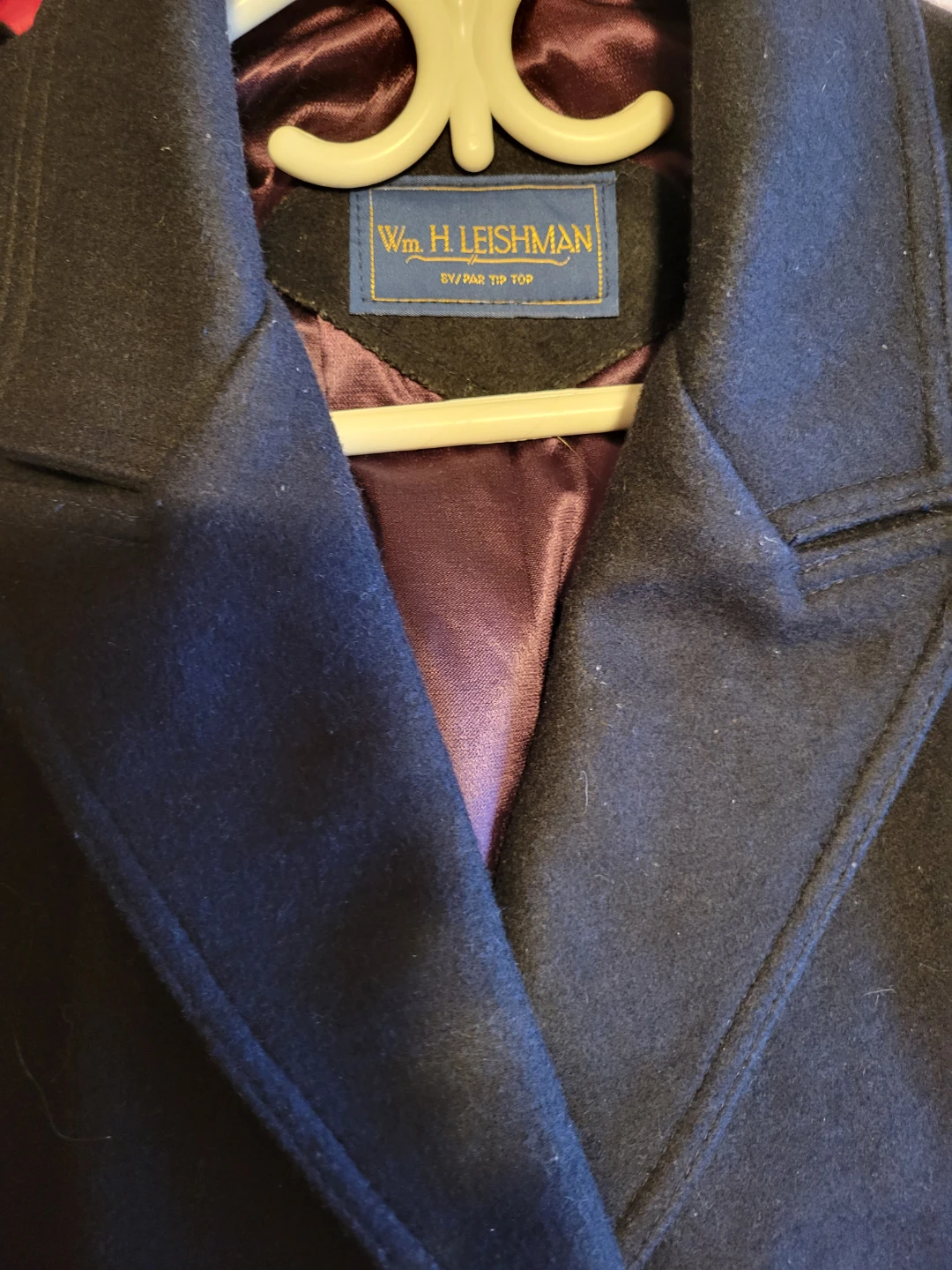 Wm. H. Leishman Navy Wool Double-Breasted Coat  🥕 - photo 2