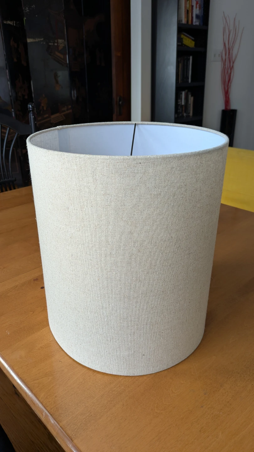 Neutral Linen Uno Drum Lampshade