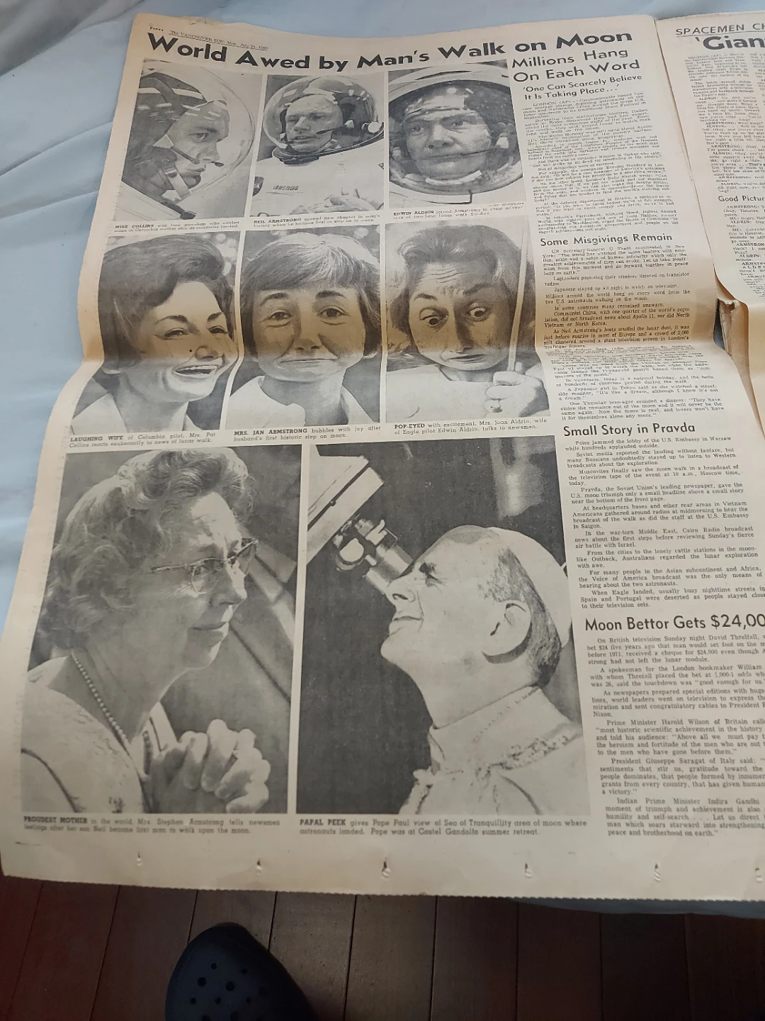 Vintage July 20, 1969 Moon Landing Newspaper - photo 5