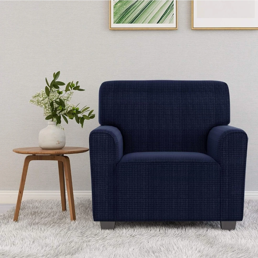 Navy Blue Armchair Slipcover - photo 2