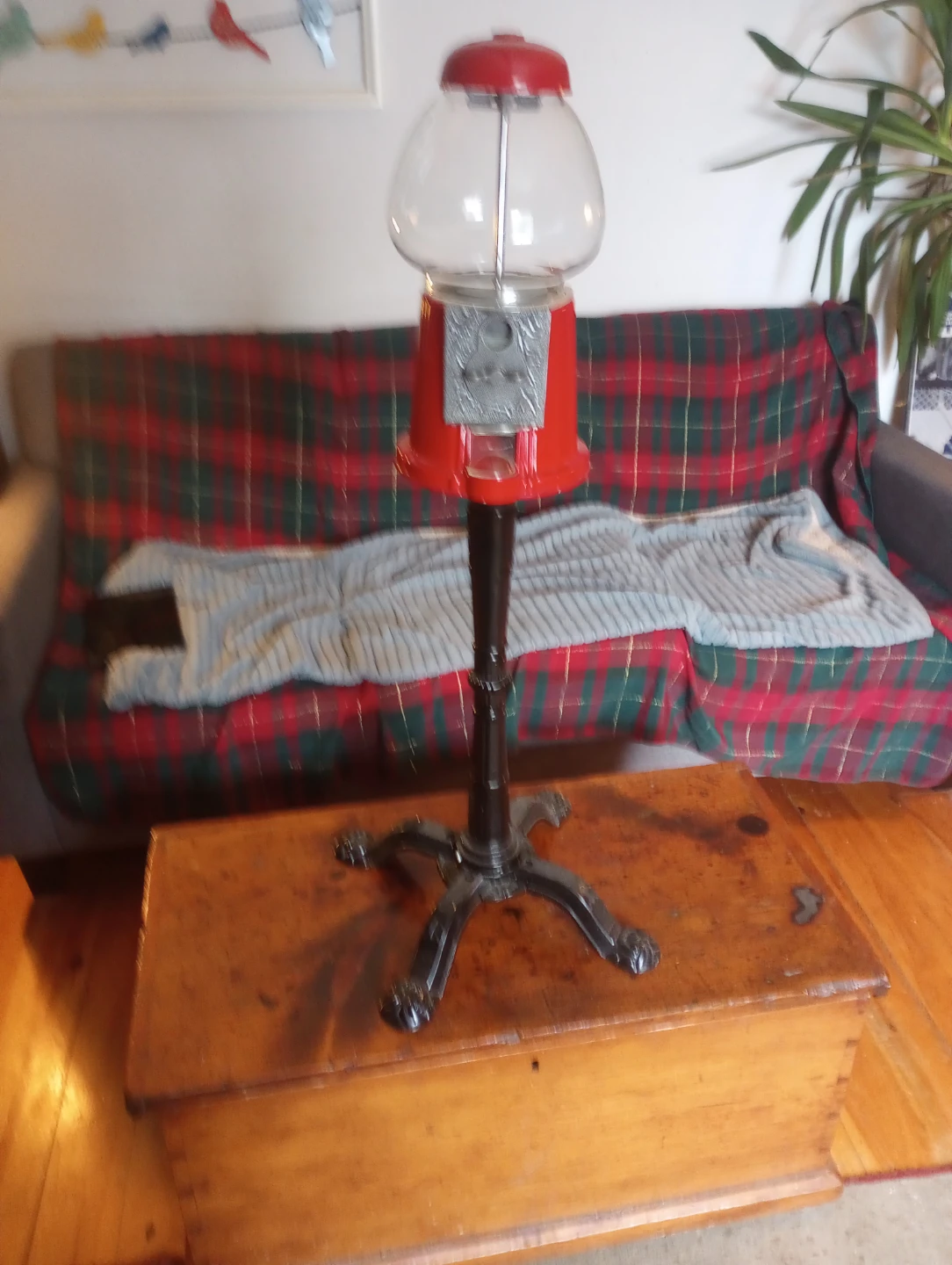 Vintage Red Gumball Machine