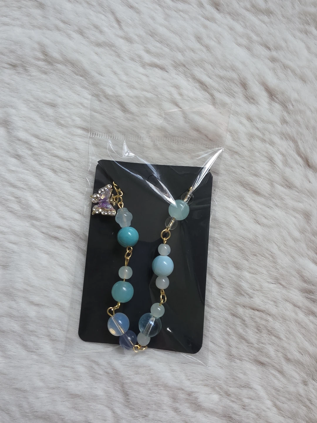 Beaded Bracelet with Butterfly Charm - photo 3