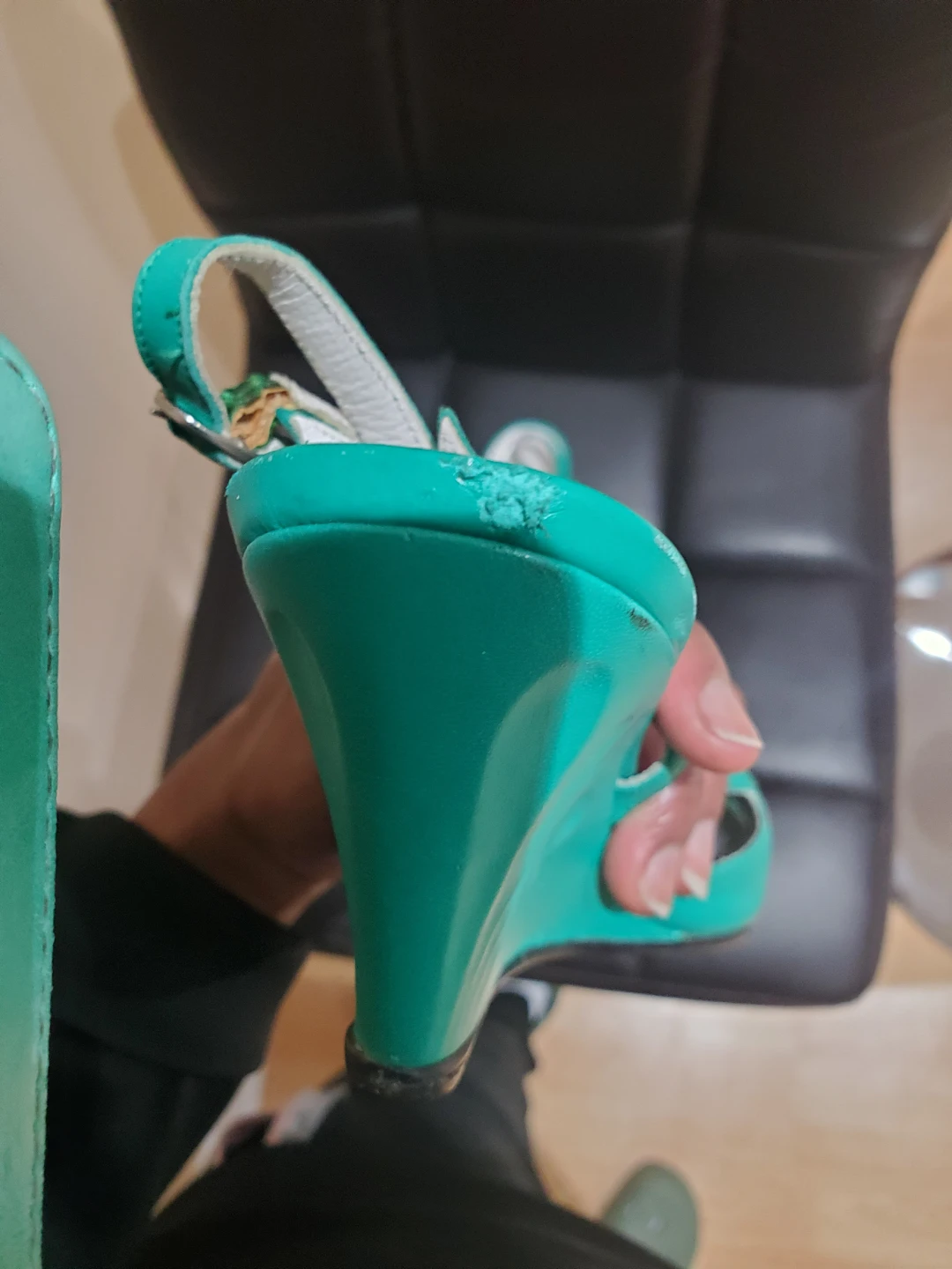Fair Lady Paris Teal Wedge Heels - photo 3