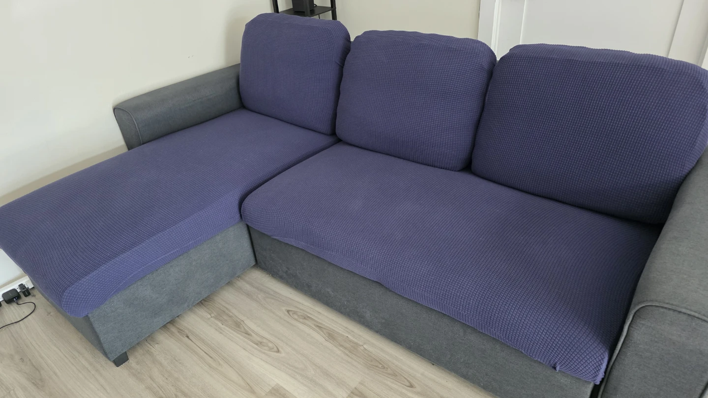 L-Shaped Sectional Sofa with Chaise, Pull-Out Bed & Storage - photo 3