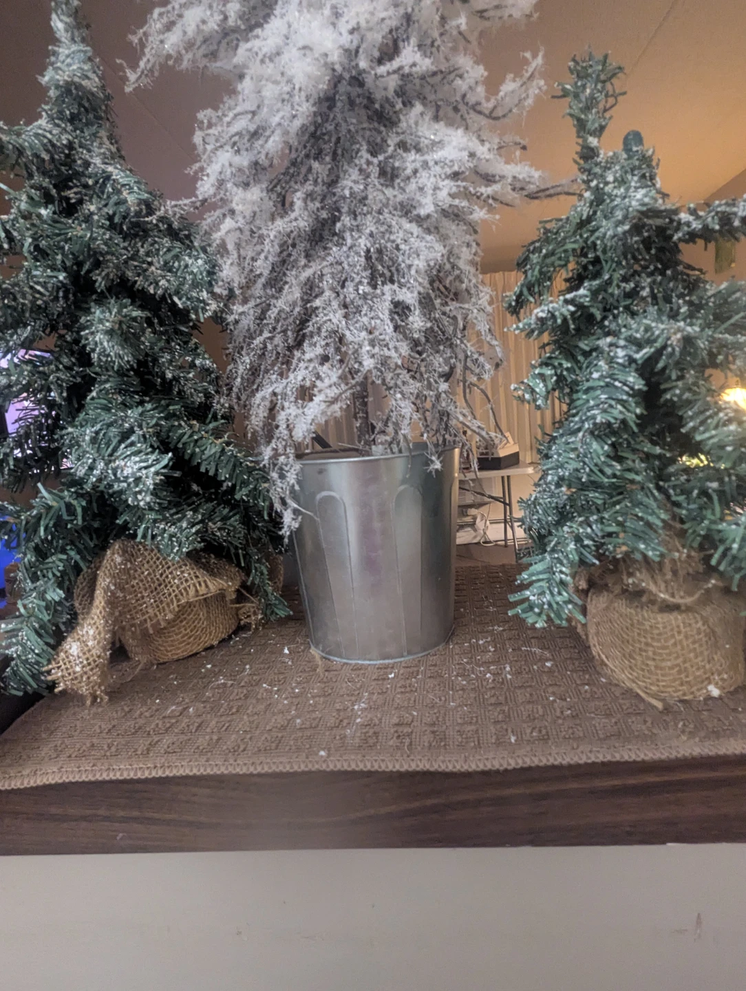 Set of 3 Winter Snow Trees 🧡 Decor 24"18"12" Let It Snow...sign - photo 2
