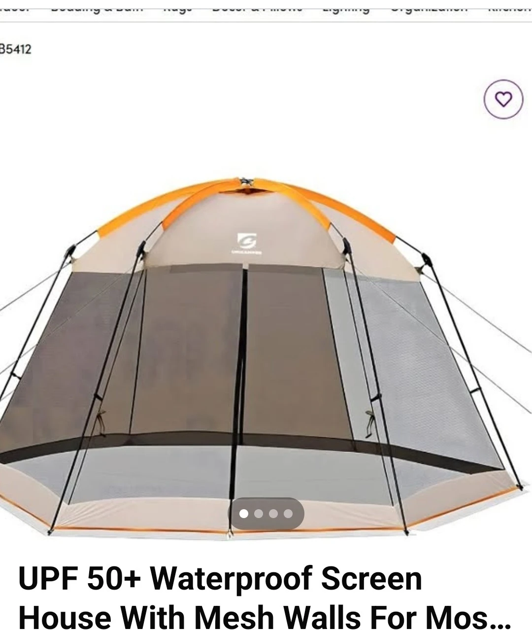 Unicampus UPF 50+ Waterproof Screen House - 86 Inch Height
