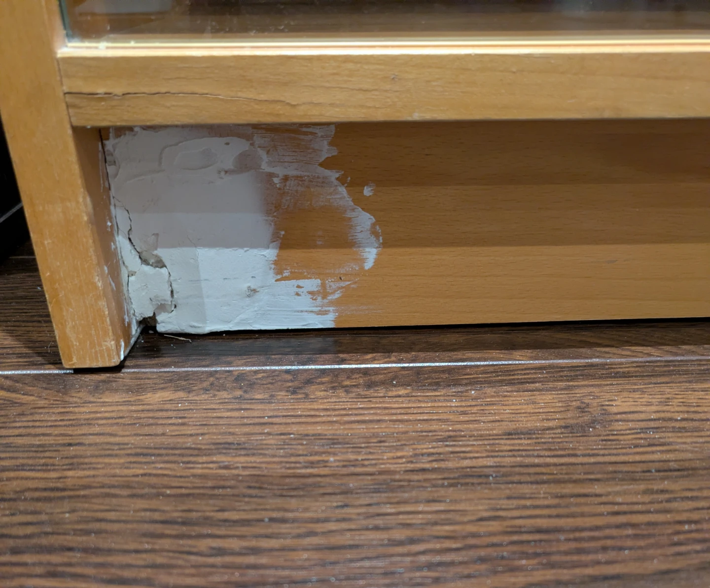 Ikea Light Wood Entertainment Cabinet with Glass Doors - photo 3