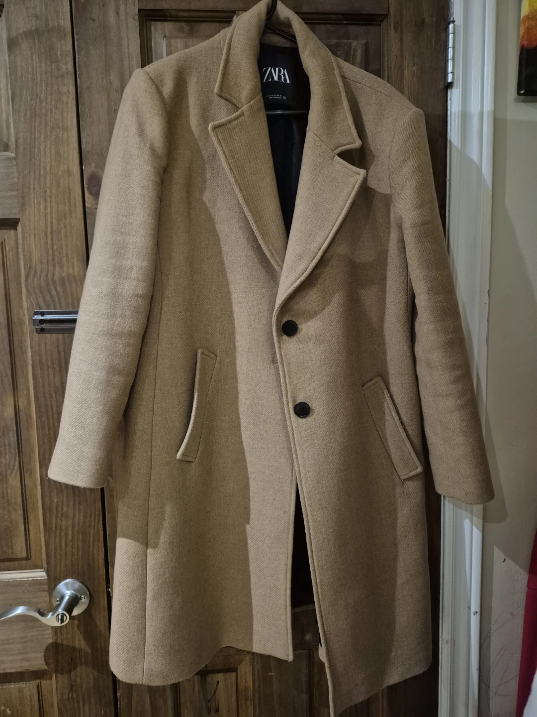 Zara woman's  Camel Wool Blend Topcoat - Size XL - photo 2