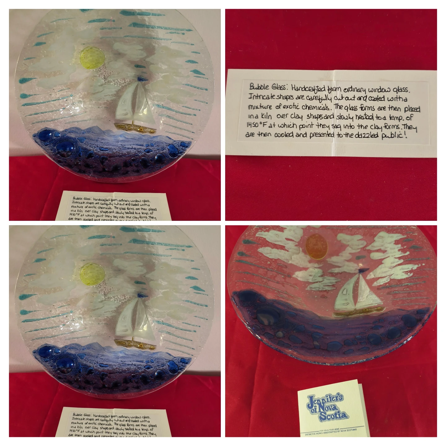 Jennifer's of Nova Scotia Bubble Glass Sailboat Dish🏆 - photo 4