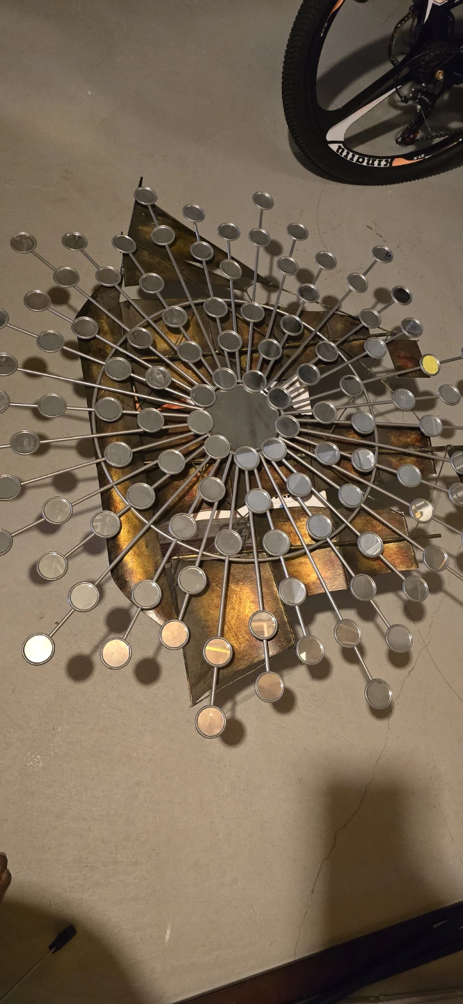 Starburst Wall Art with Mirrored Accents