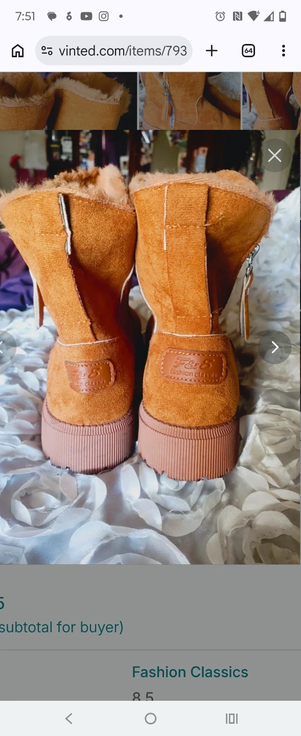 Women or Girls Women's Tan Ankle Boots size 40 or 8.5 - photo 3