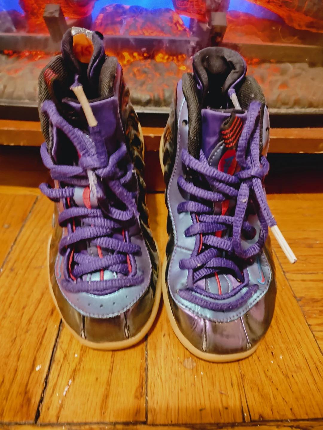 🏆Nike Little Posite One Shoes Purple Size 11C