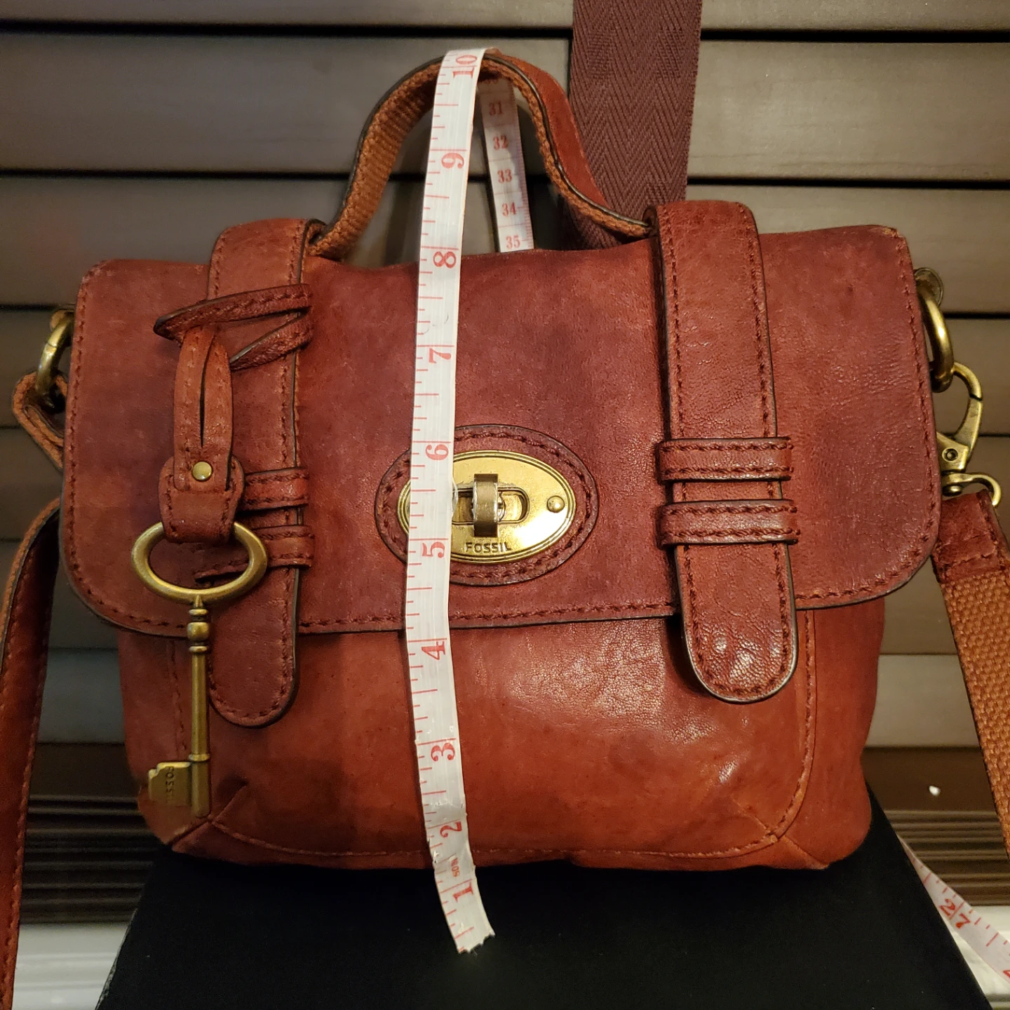 FOSSIL Long Live Vintage Leather Crossbody Satchel Bag - photo 2
