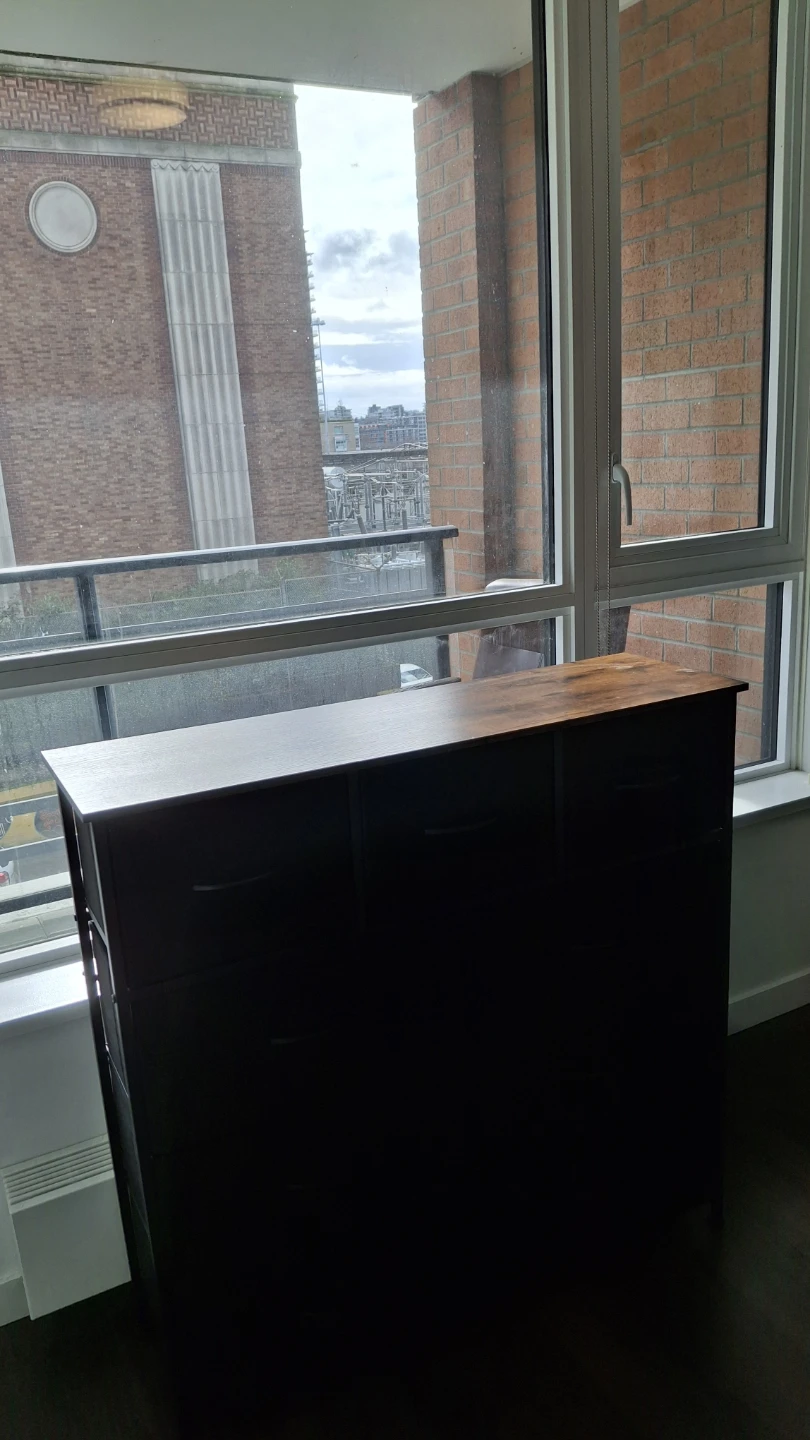 Somdot 9 Drawer Dresser with Wooden Top - Black Rustic Brown - photo 4