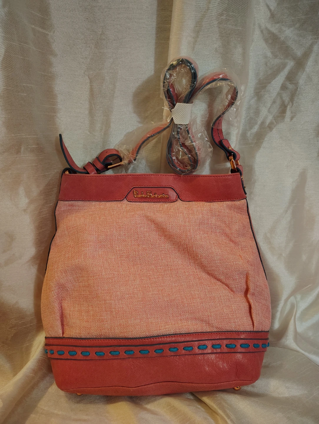 Paolo Federici Pink Textured Crossbody Bag