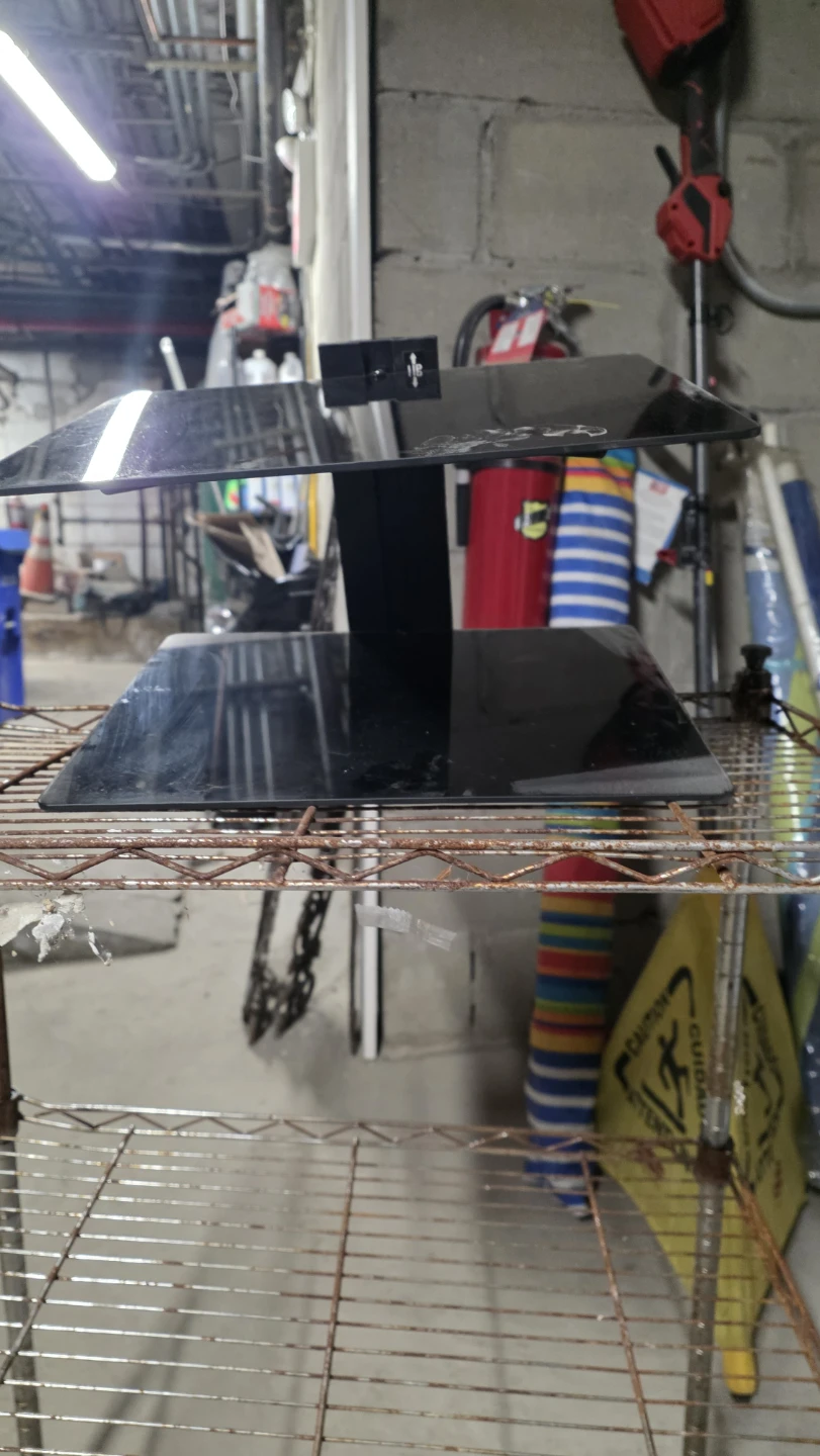 Black Glass TV Stand Shelf
