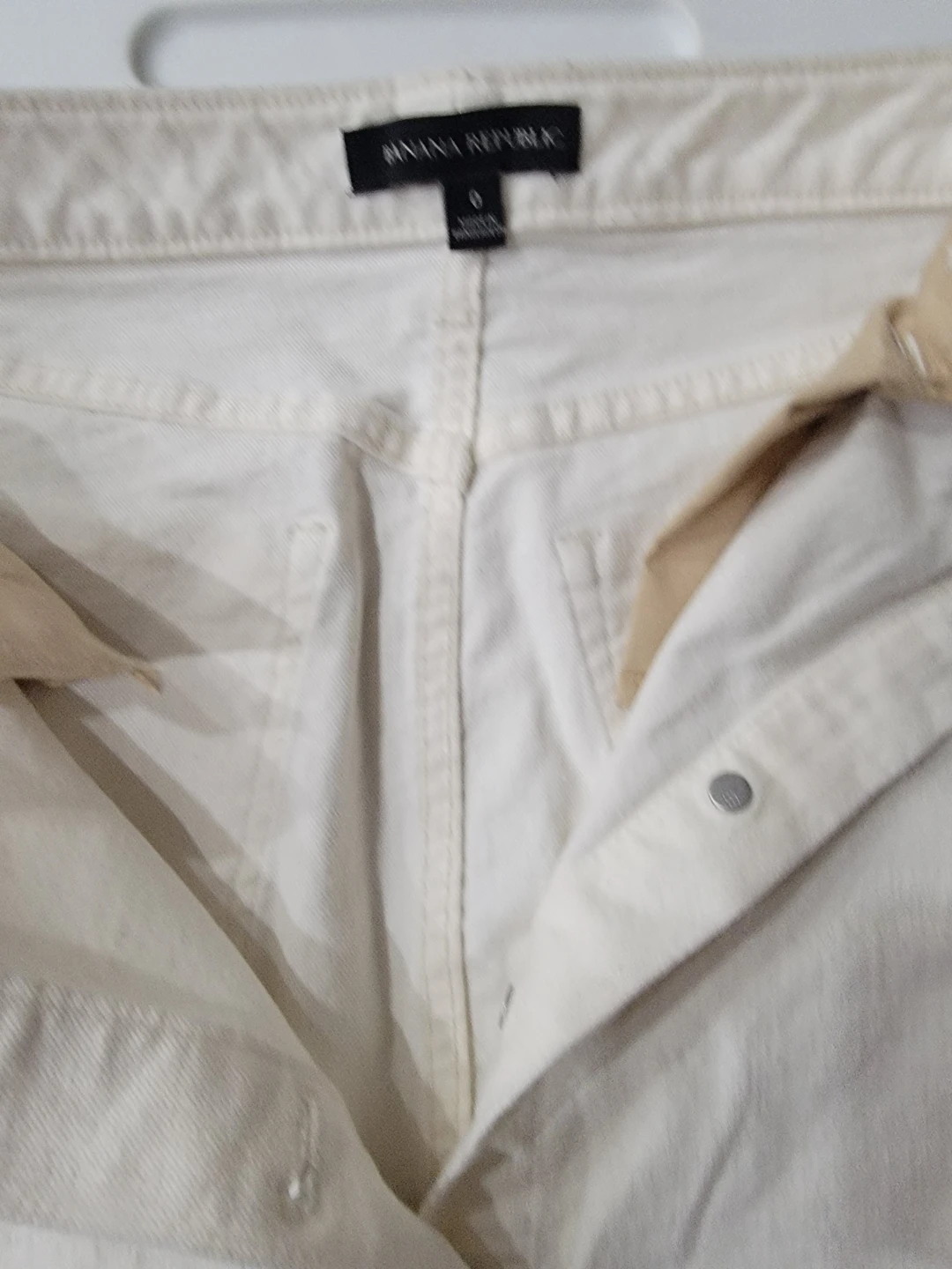 Banana Republic White Denim Button-Front Skirt Size 0 - photo 2