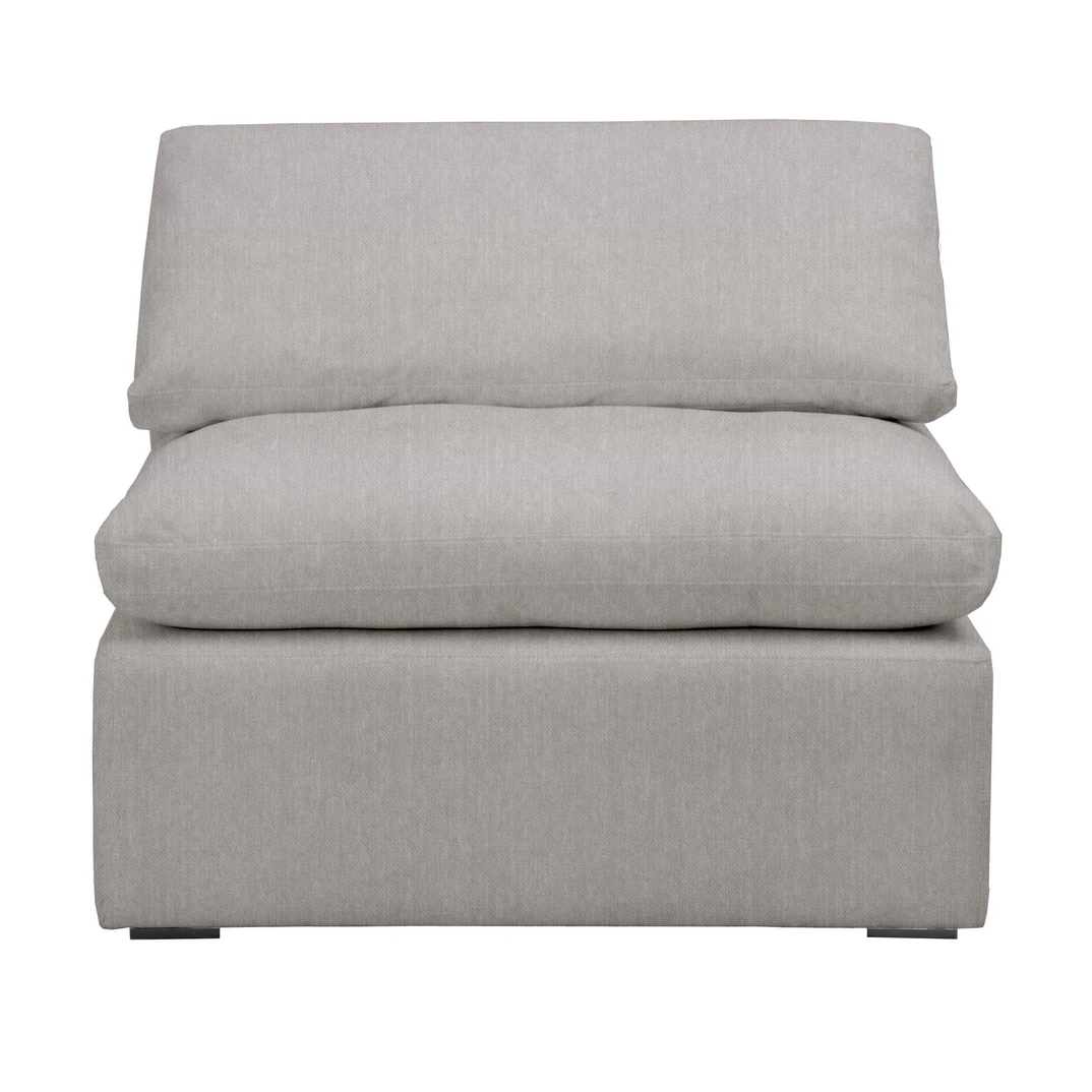 Light beige Fabric Armless Chair