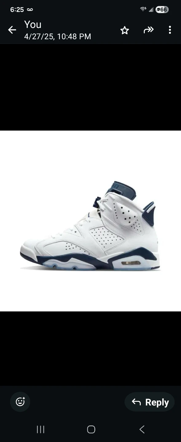 Air Jordan 6 Retro Sneakers White Navy