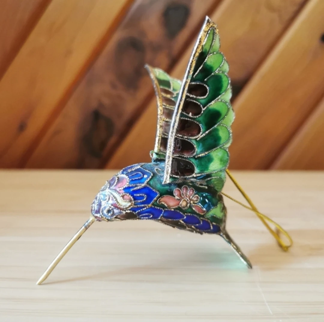 Vintage Cloisonne Hummingbird - photo 2