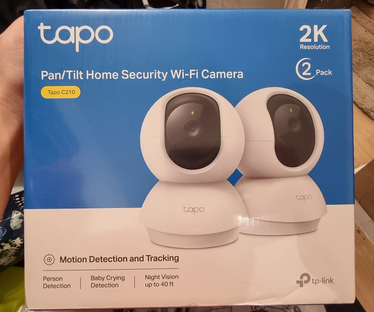 Tapo 2K Pan/Tilt Home Security Wi-Fi Camera (2 Pack)🏆