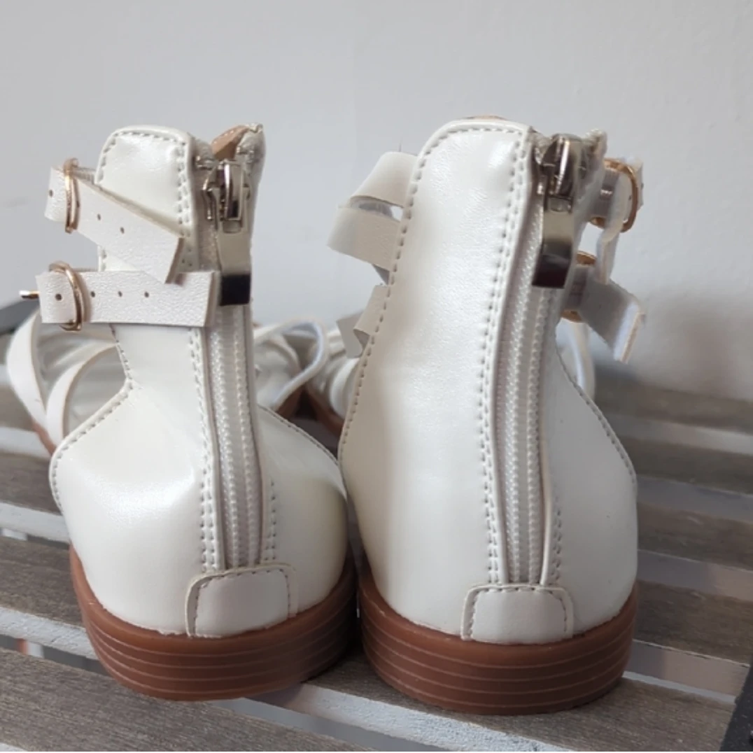 Women's White Strappy Glider Sandals - Size 41 - photo 4