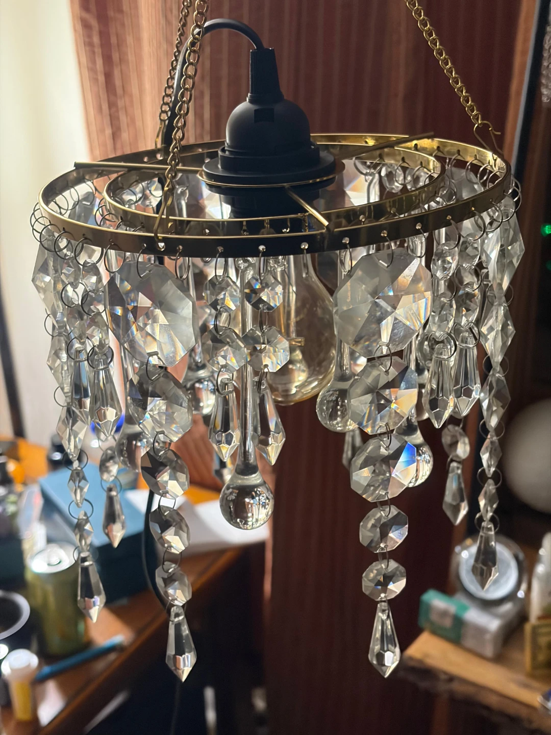 Chandelier Light Fixture with Crystal Beading - photo 4