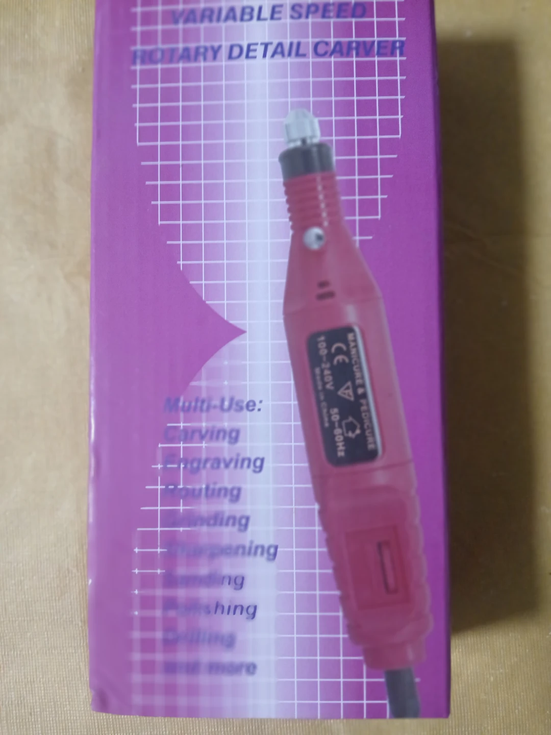 Variable Speed Rotary Detail Carver Manicure & Pedicure Tool Kit