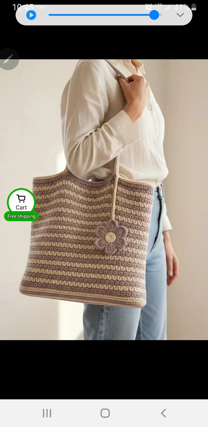 Hand crocheted tote bags