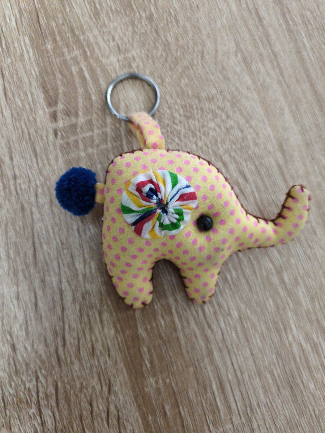 1 Blue 💙 + 1 Yellow 💛 Elephant Keychains - photo 2