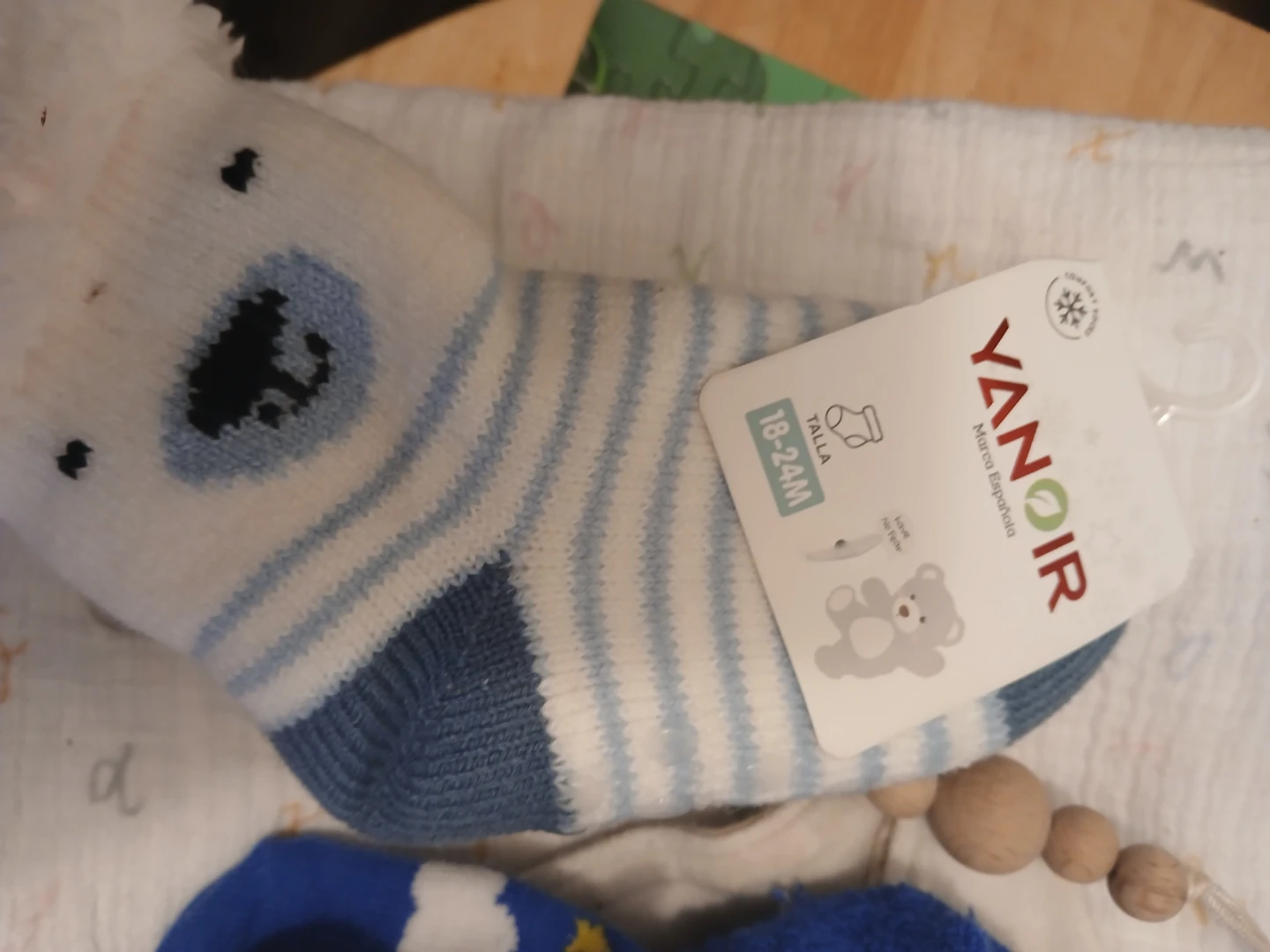 Children's Socks, Swaddle Blankets, and Pacifier Clip Set