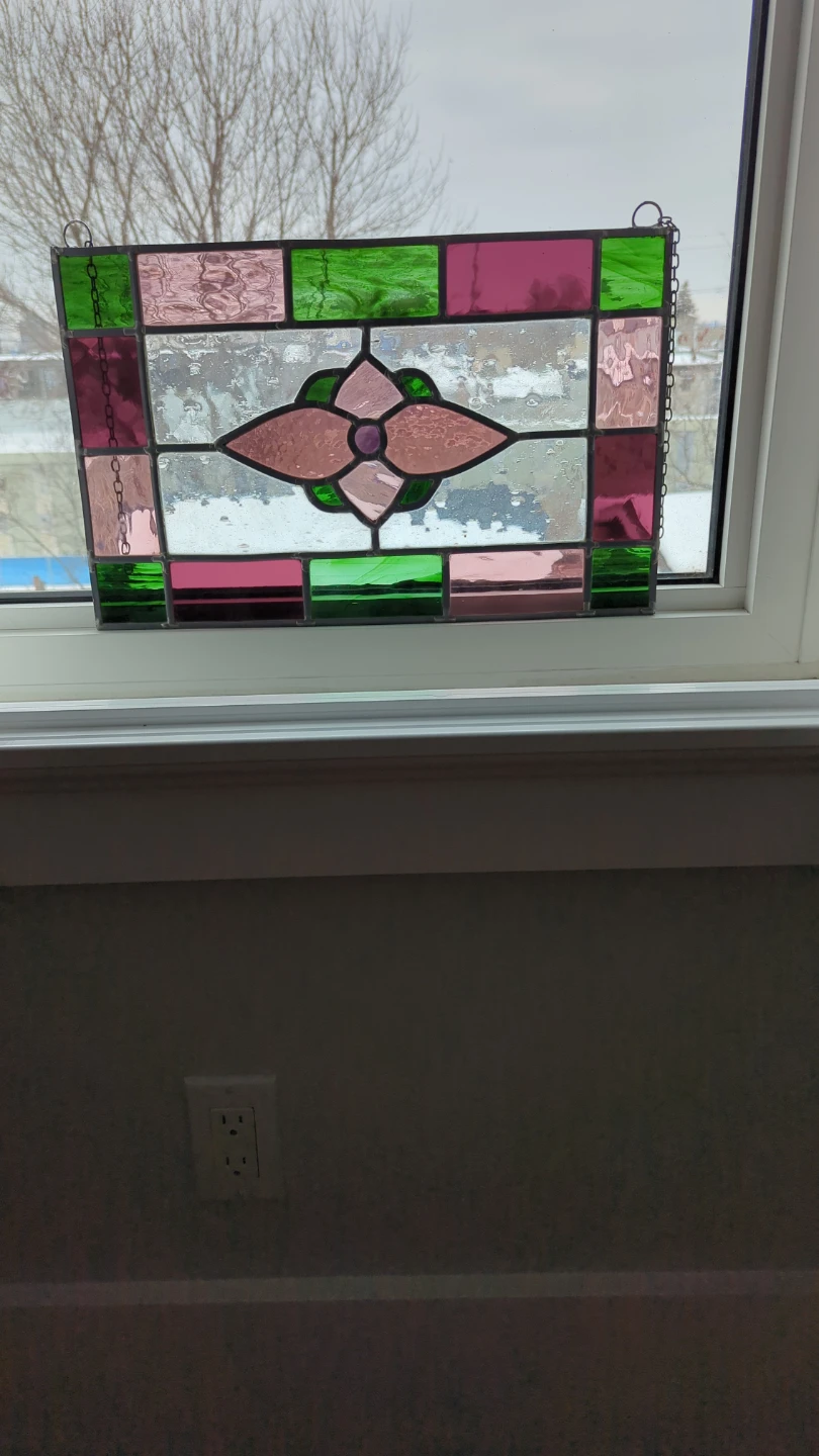 Handmade Stained Glass Window Panel