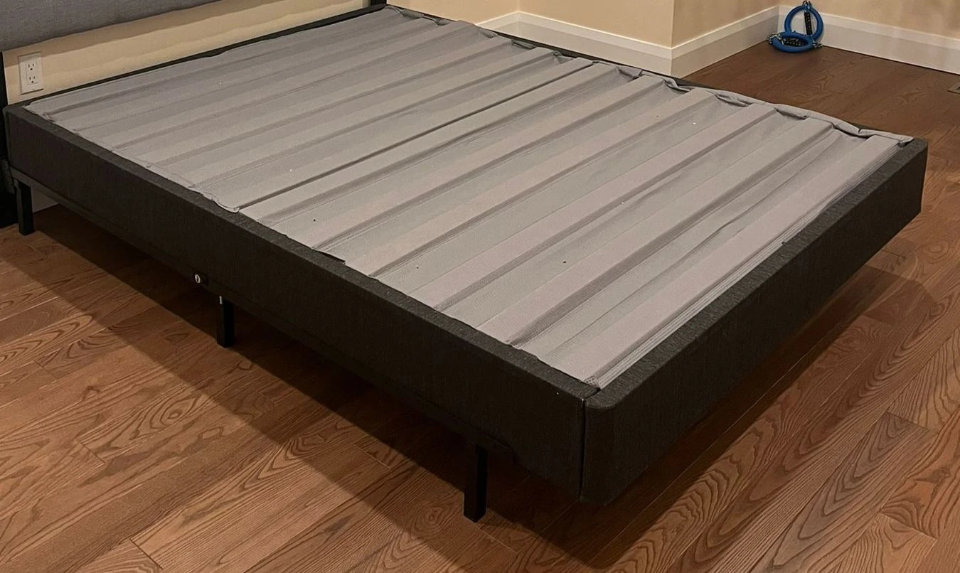 Dark Grey Fabric Bed Frame Base