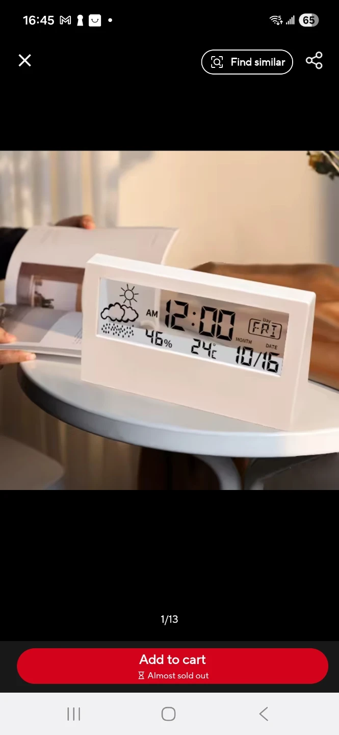 LED Alarm Clock with Calendar and Day of the Week