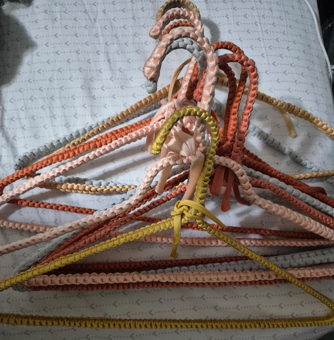 Macrame Fabric Hangers - Set of 12