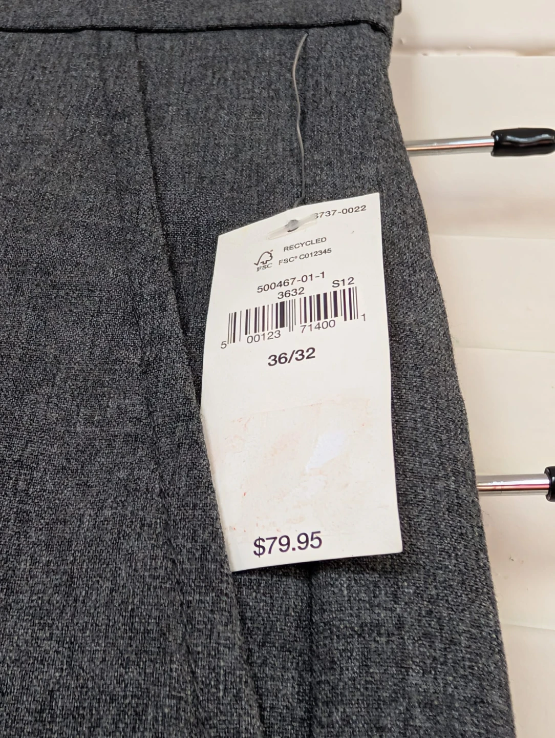 GAP Men's 365 Loose Char Normal Waist Pants - Grey, Size 36/32 🥕 - photo 2