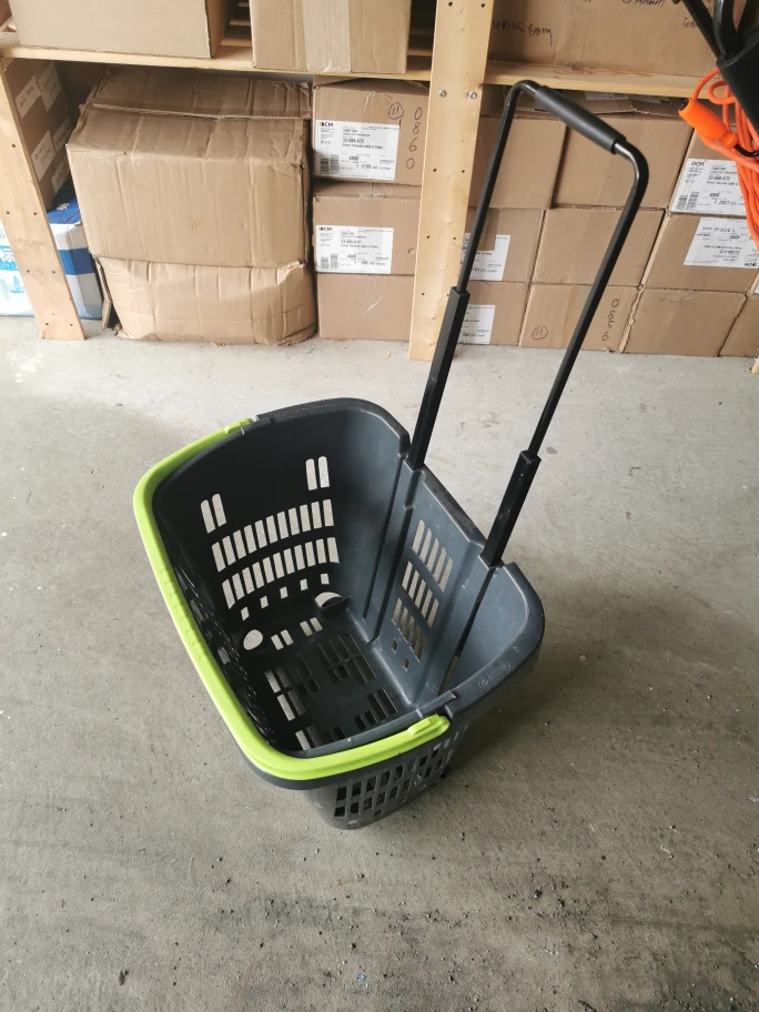 Shopping Basket with Wheels and Handle