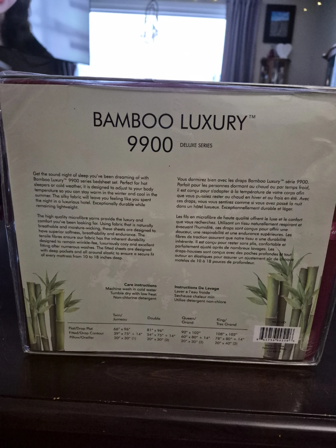 Bamboo Luxury 9900 Deluxe Series 4pc Double Bedsheet Set - photo 3