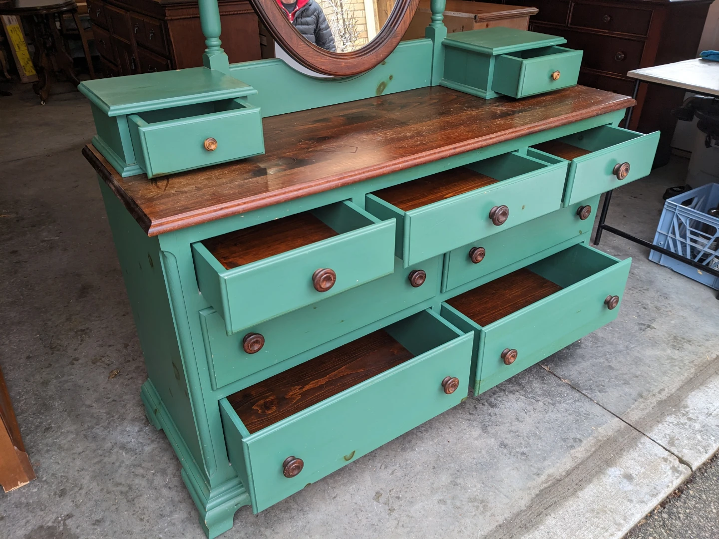 Farmhouse Dresser/Vanity Combo in Pine - photo 4