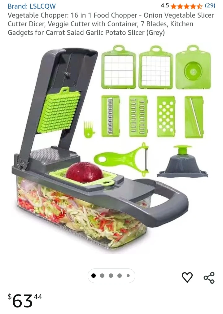 NEW!   16 in 1 Vegetable Chopper Food Slicer - photo 2