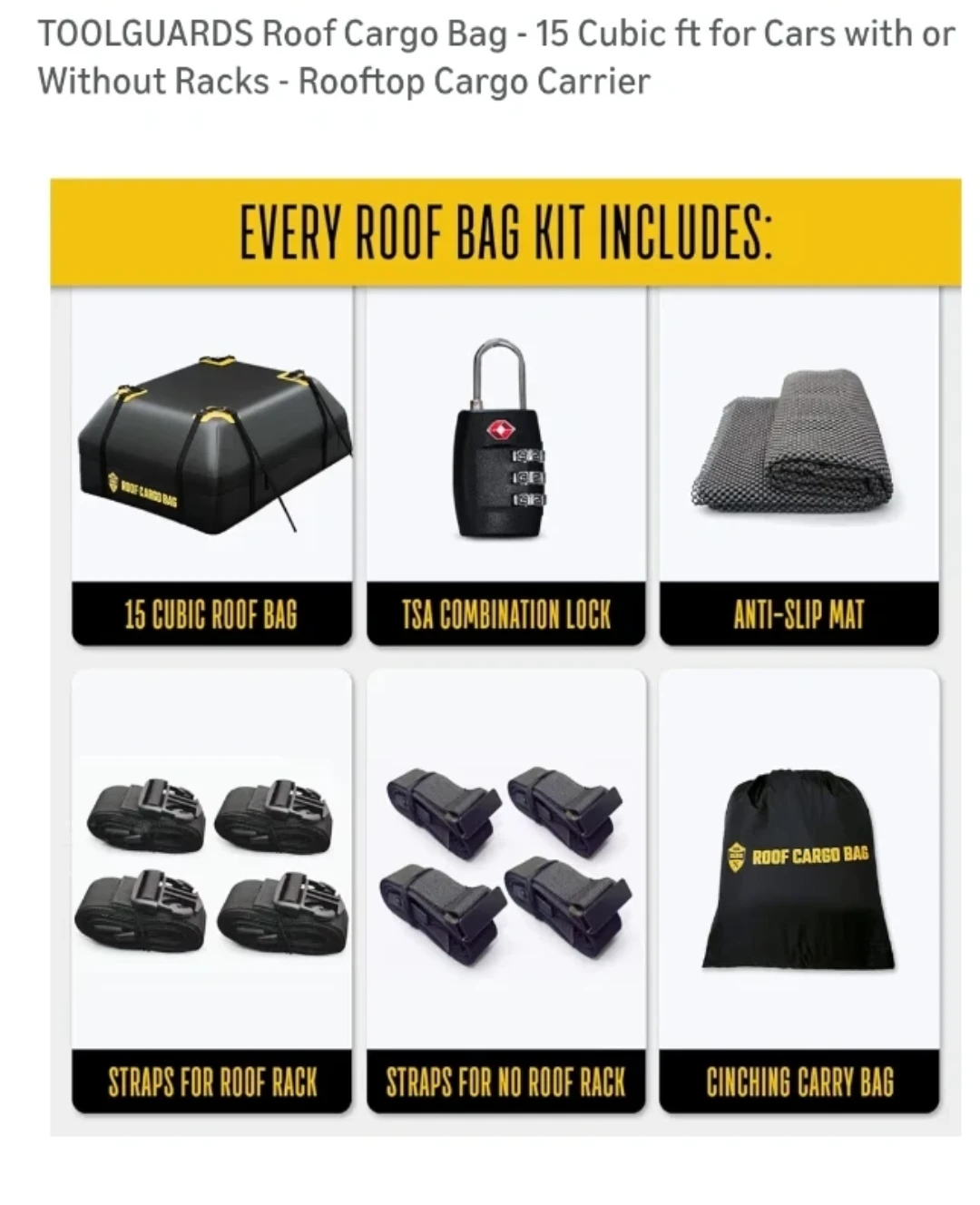 Tool Guards Roof Cargo Bag - photo 2