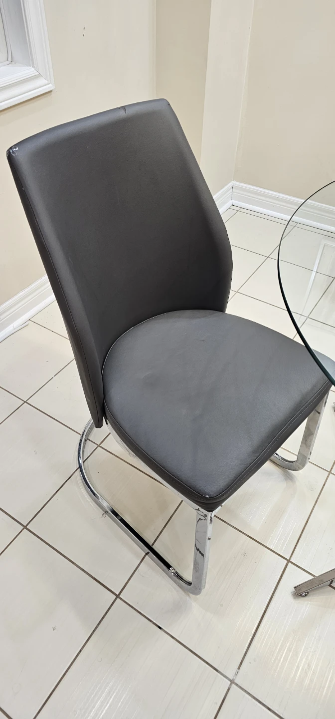 Glass Top Dining Table with 4 Chairs - photo 3