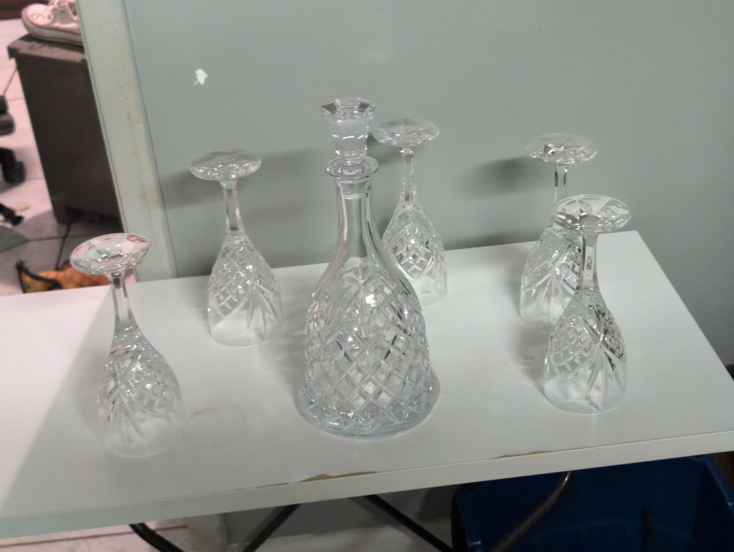 Crystal Glass Decanter and Wine Glasses Set - photo 2