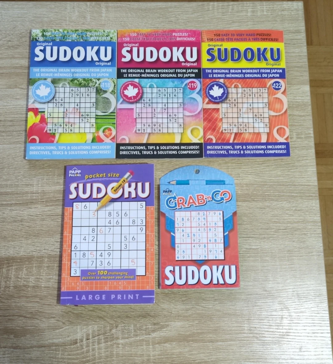 Sudoku books - 5 books set