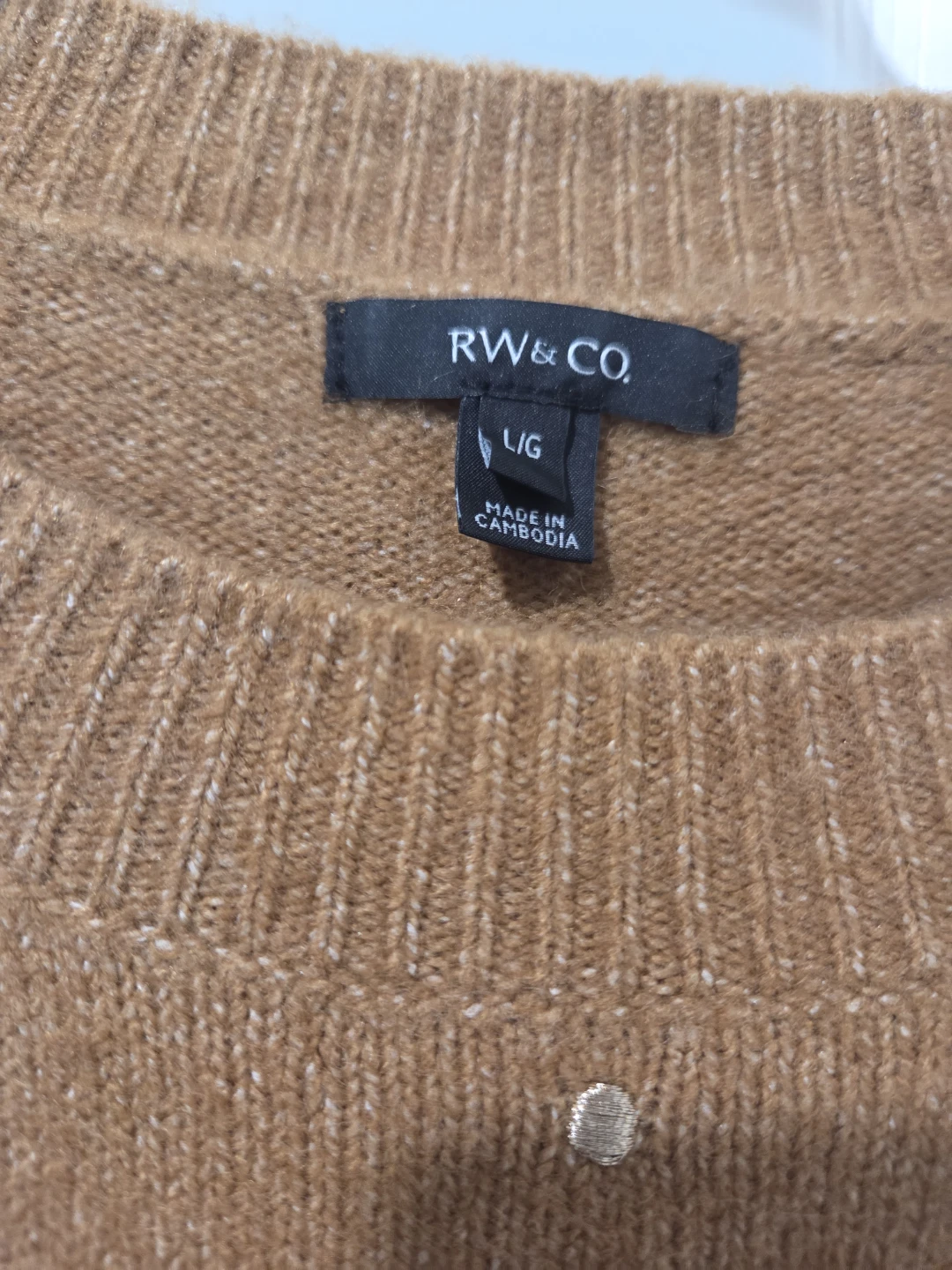 RW&CO. Brown Crew Neck Sweater - Large - photo 2