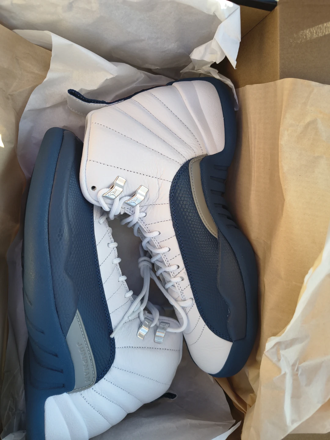 Air Jordan 12 Retro "White/French Blue" Men's Shoes Size 8 - photo 2